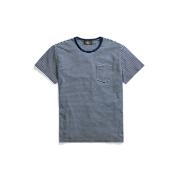Indigo Striped Pocket Tee RRL 1