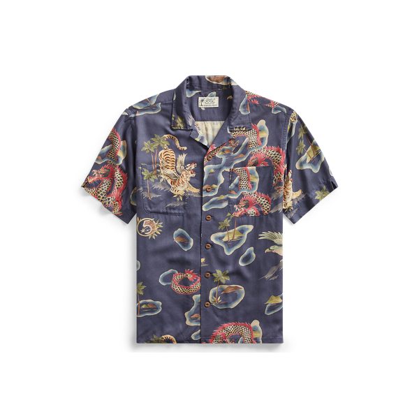 トップス RRL TROPICAL PRINT CAMP SHIRTS Tropical-Print Camp Shirt