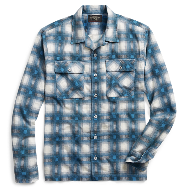 Chemise safari en flanelle &eacute;cossaise RRL en 1