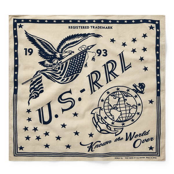 Indigo Cotton Bandanna RRL 1