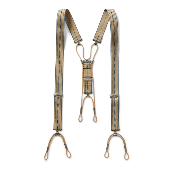 Striped Stretch Braces RRL 1