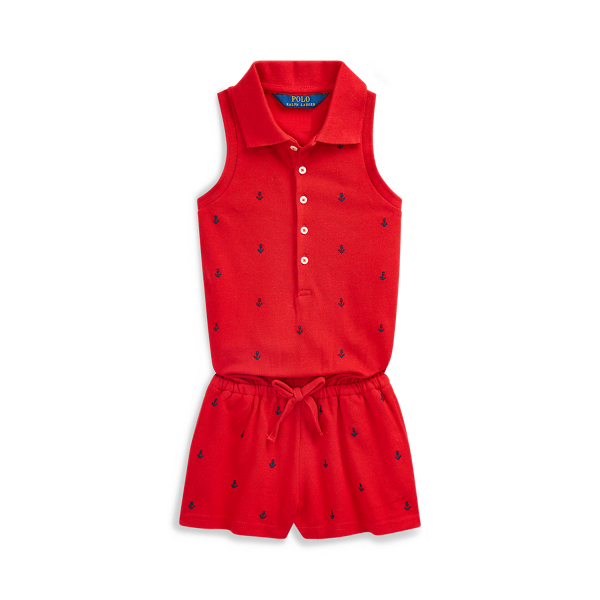 Anchor Cotton Mesh Romper Girls 2-6x 1
