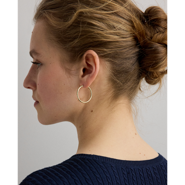 Gold Gold-Tone Hoop Earrings Lauren 3