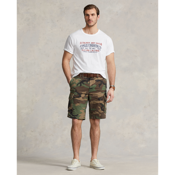 Classic Fit Camo Chino Cargo Short