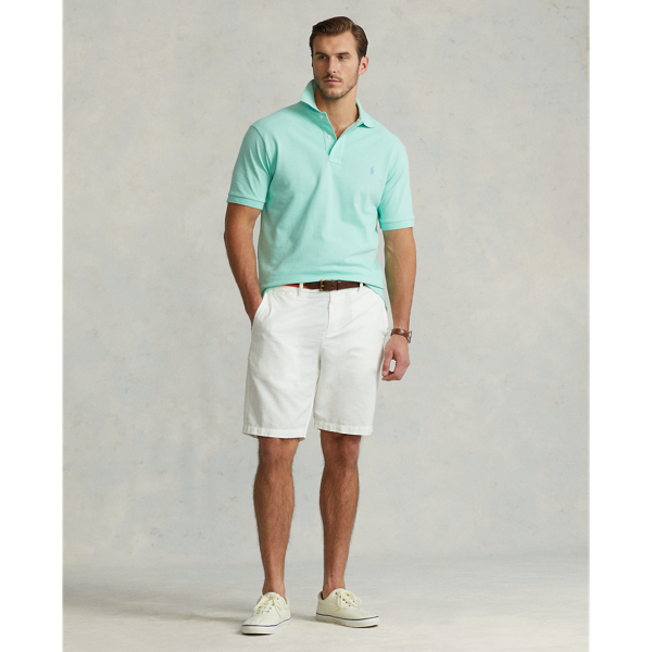 White Classic Fit Linen-Cotton Short Big & Tall 1