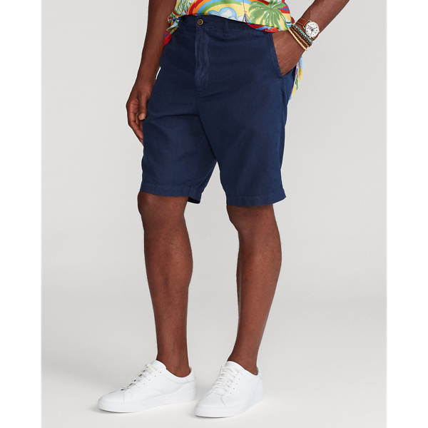 Camisa em algod&atilde;o e linho Classic Fit Big & Tall em Azul-ferrete 4