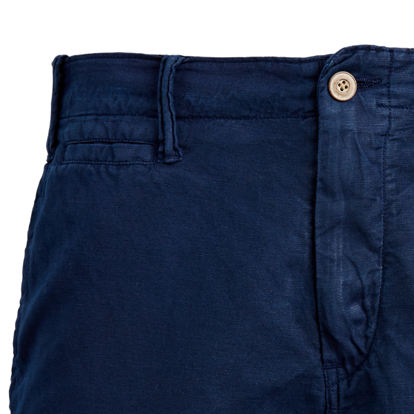 Camisa em algod&atilde;o e linho Classic Fit Big & Tall em Azul-ferrete 7