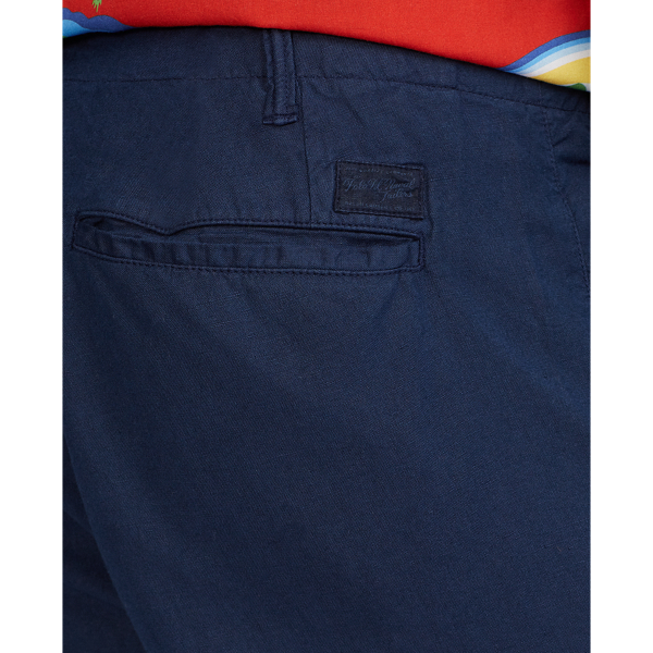 Camisa em algod&atilde;o e linho Classic Fit Big & Tall em Azul-ferrete 6