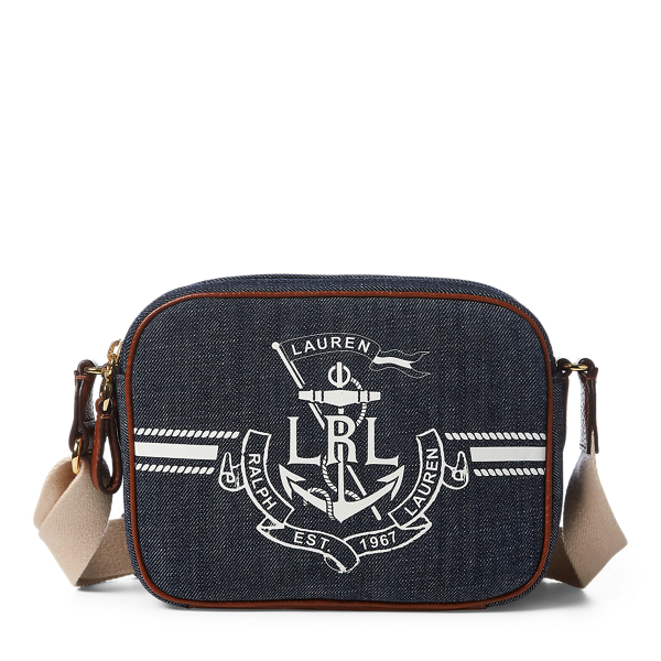 Ralph lauren anchor leather camera bag best sale