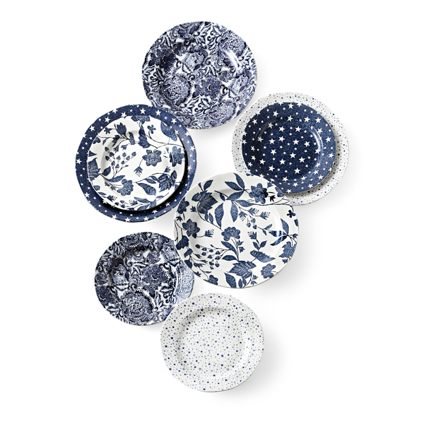 burleigh×ラルフローレン グリーンフェディッドピオニープレート2枚 Burleigh Faded Peony Dinnerware Collection | Ralph Lauren® PA