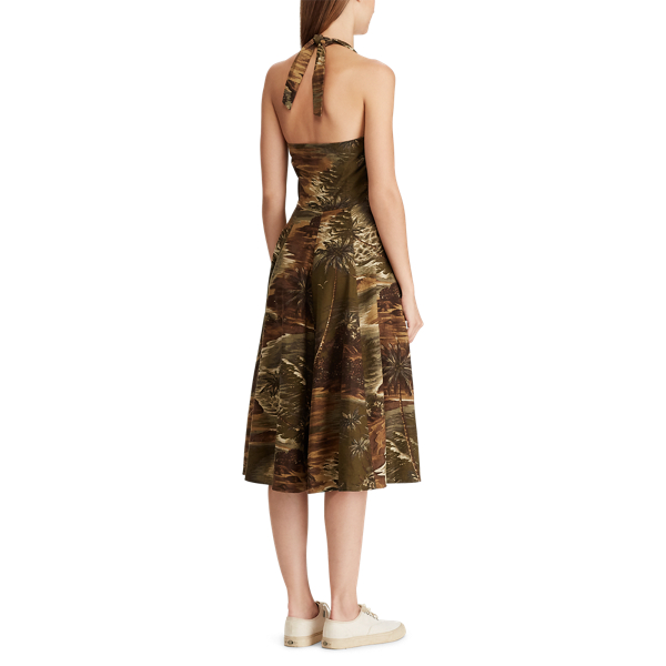 Olive/Multi Linen-Blend Dress RRL 3
