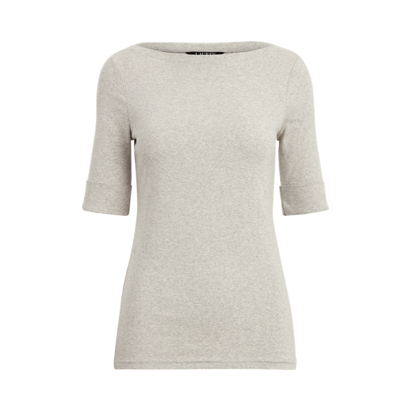 Top de algod&oacute;n con cuello barco Lauren en 1