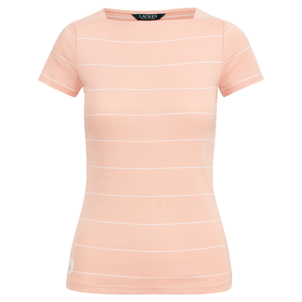 Striped Cotton Boatneck Top Lauren 1