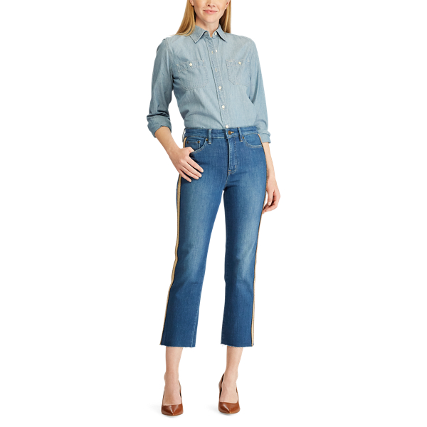 Eden Indigo Wash Regal Straight Ankle Jean Lauren 3