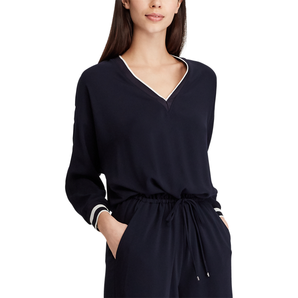 Lauren Navy Twill Dolman-Sleeve Jumpsuit Lauren 5