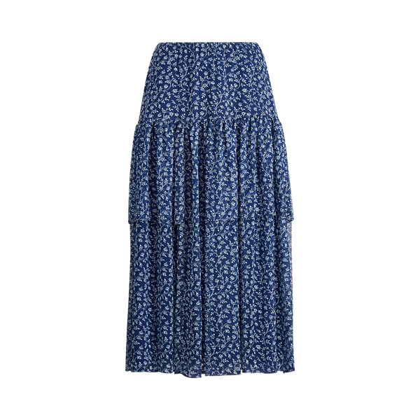 Print Georgette Tiered Skirt Lauren in 1