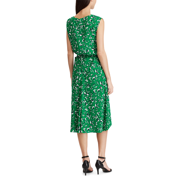 Cambridge Green Multi Floral Georgette Dress Lauren 4