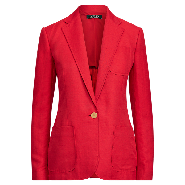 Linen-Blend Twill Blazer Lauren in 1