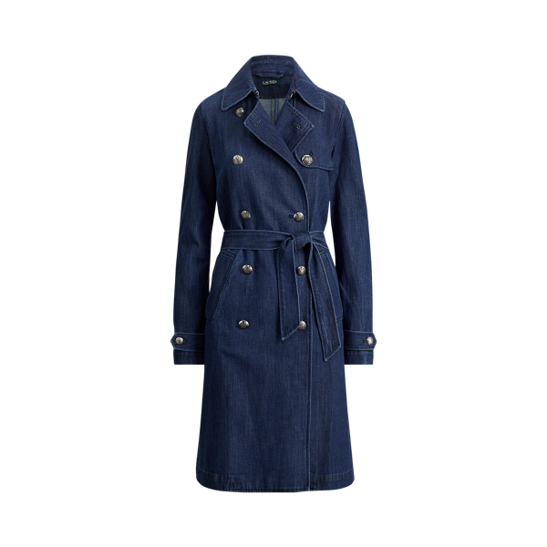 Belted Denim Trench Coat