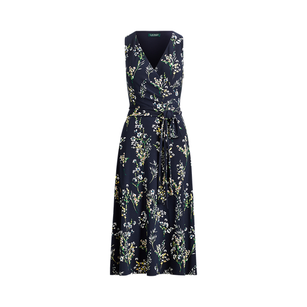 Floral Ruched Jersey Dress Lauren 1