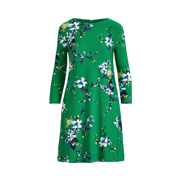Floral Jersey Dress Lauren Petite 1