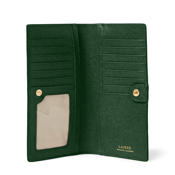 Slim Leather Wallet Lauren em Green Clover 3