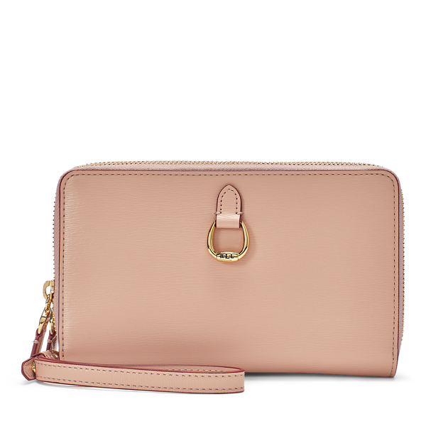 Pochette in pelle doppia cerniera