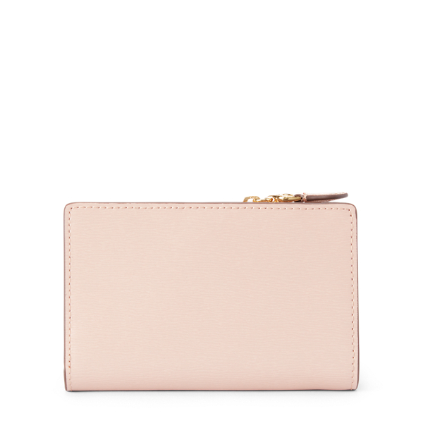 Mellow Pink Leather Compact Wallet Lauren 3