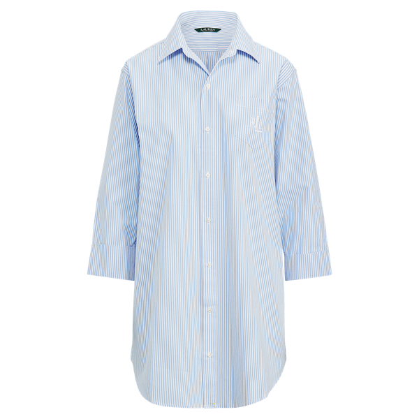 Striped Cotton Sleep Shirt Lauren 1