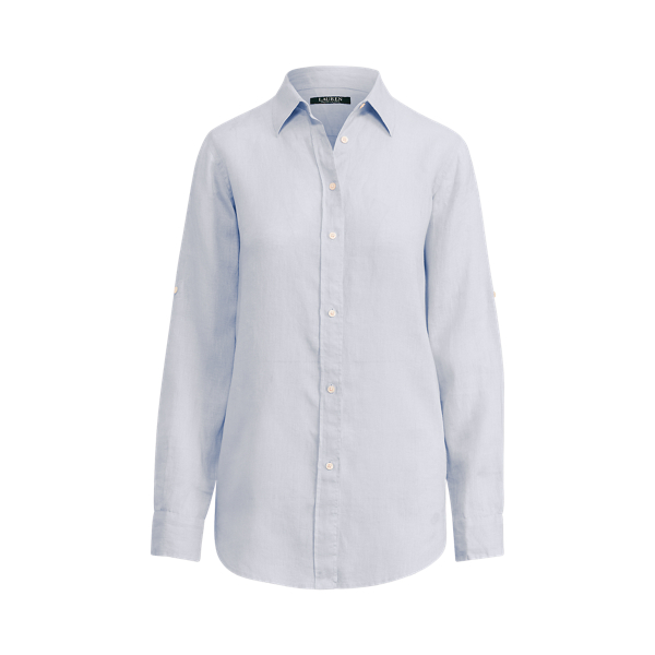 Chemise en lin &agrave; col boutonn&eacute; Lauren en 1