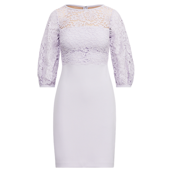 Lace Trim Jersey Dress for Women Ralph Lauren BR