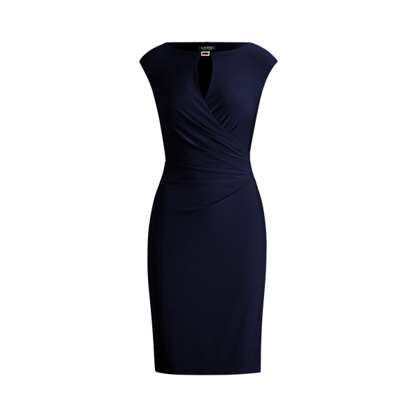 Keyhole Stretch Jersey Dress Lauren Petite 1