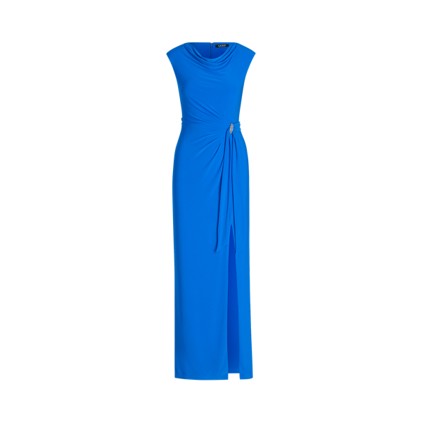 Brooch Jersey Cowlneck Gown Lauren 1