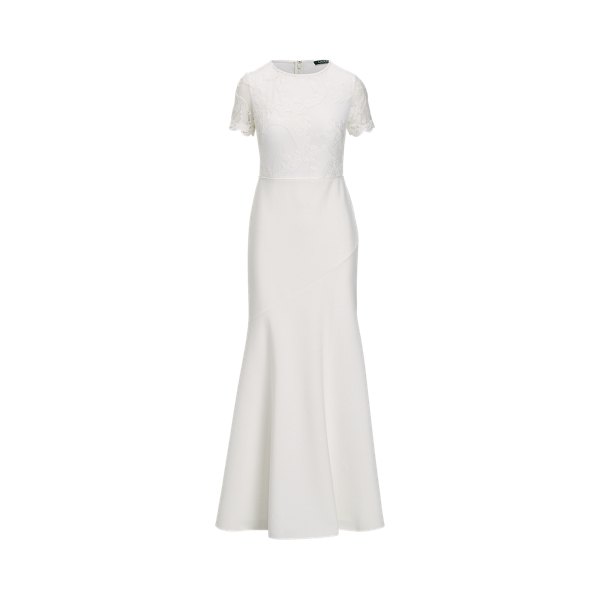 Cr&ecirc;pe-Abendkleid mit Spitze Lauren in 1