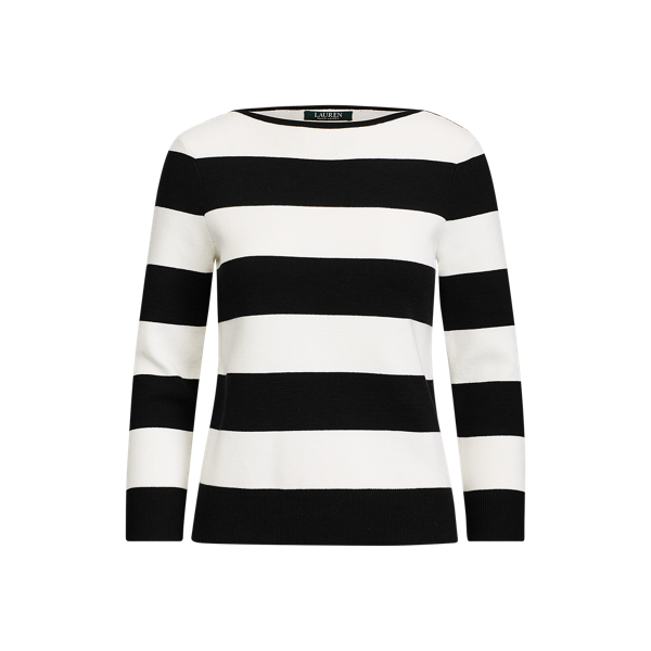 Pull encolure bateau coton m&eacute;lang&eacute; Lauren en 1
