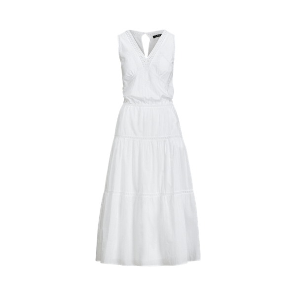 Lace-Trim Cotton Voile Dress Lauren 1