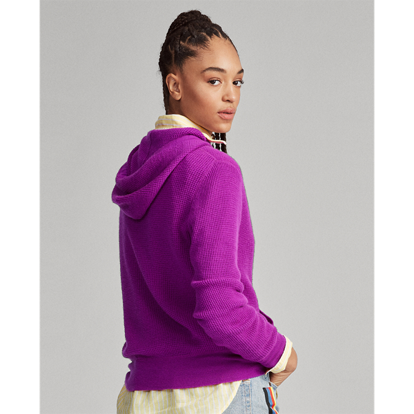 Sweat &agrave; capuche en cachemire Polo Ralph Lauren en Violet ultra 6