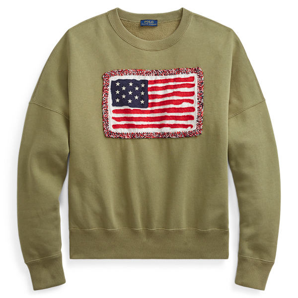 Pullover in felpa con bandiera Polo Ralph Lauren in 1