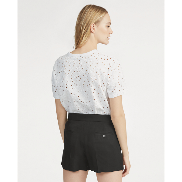 White Eyelet Cotton Tee Polo Ralph Lauren 4