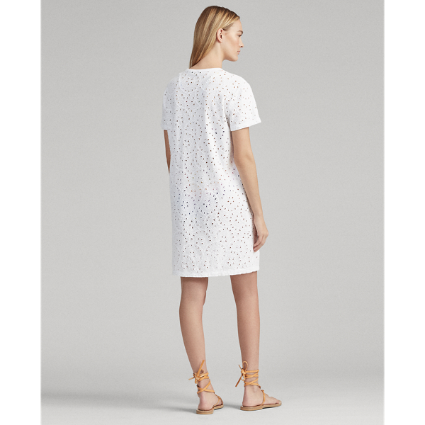 White Eyelet T-Shirt Dress Polo Ralph Lauren 5