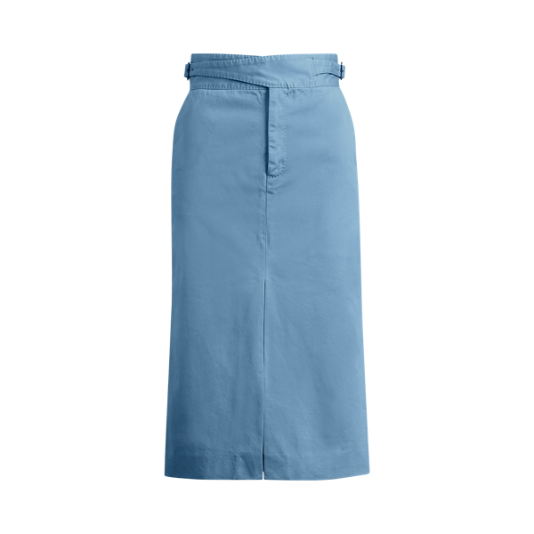 Channel Blue Chino Midi Skirt Polo Ralph Lauren 2