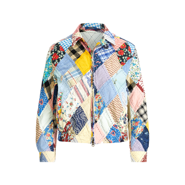 Polo ralph lauren patchwork baseball jacket online