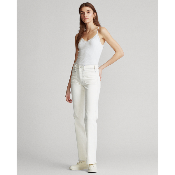 White Lace-Trim Pointelle Camisole Polo Ralph Lauren 3