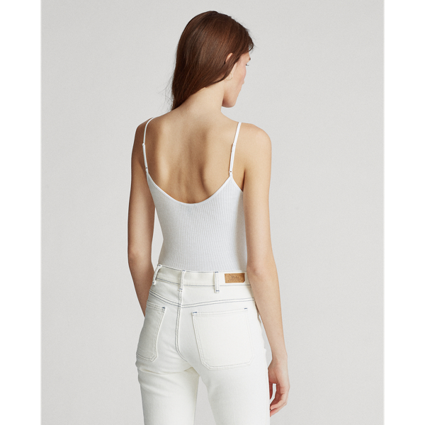 White Lace-Trim Pointelle Camisole Polo Ralph Lauren 4