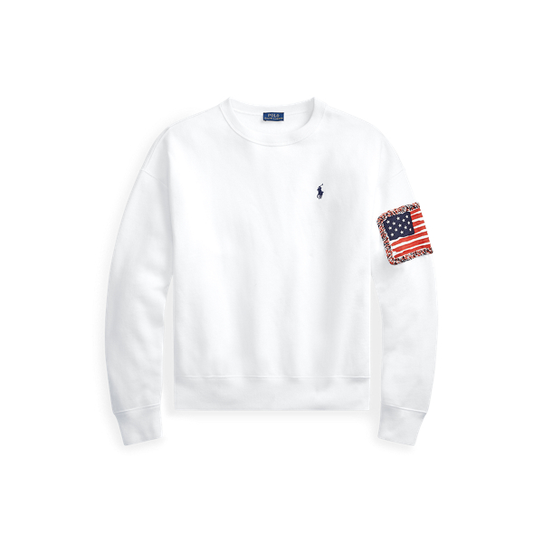 Sweat en molleton brod&eacute; Polo Ralph Lauren en Blanc 2
