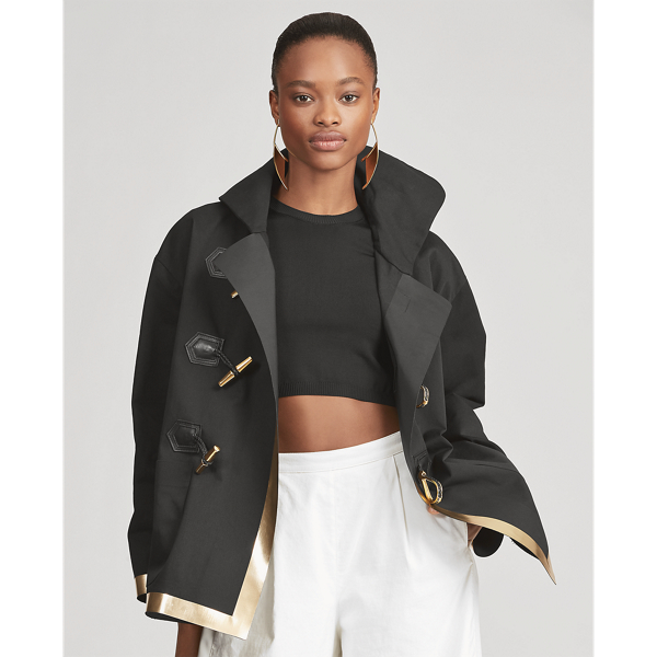 Black Morris Cotton Coat Ralph Lauren Collection 4