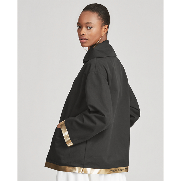 Black Morris Cotton Coat Ralph Lauren Collection 6