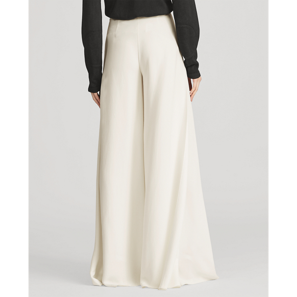 Pantalon&nbsp;large Adele Ralph Lauren Collection en Blanc cass&eacute; 4