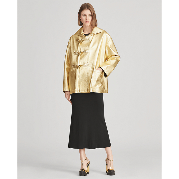 Giacca Morris in agnello Ralph Lauren Collection in Oro 3