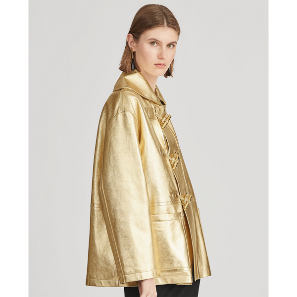 Giacca Morris in agnello Ralph Lauren Collection in Oro 5